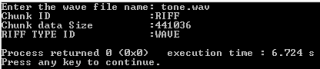 The structure of a wav file format